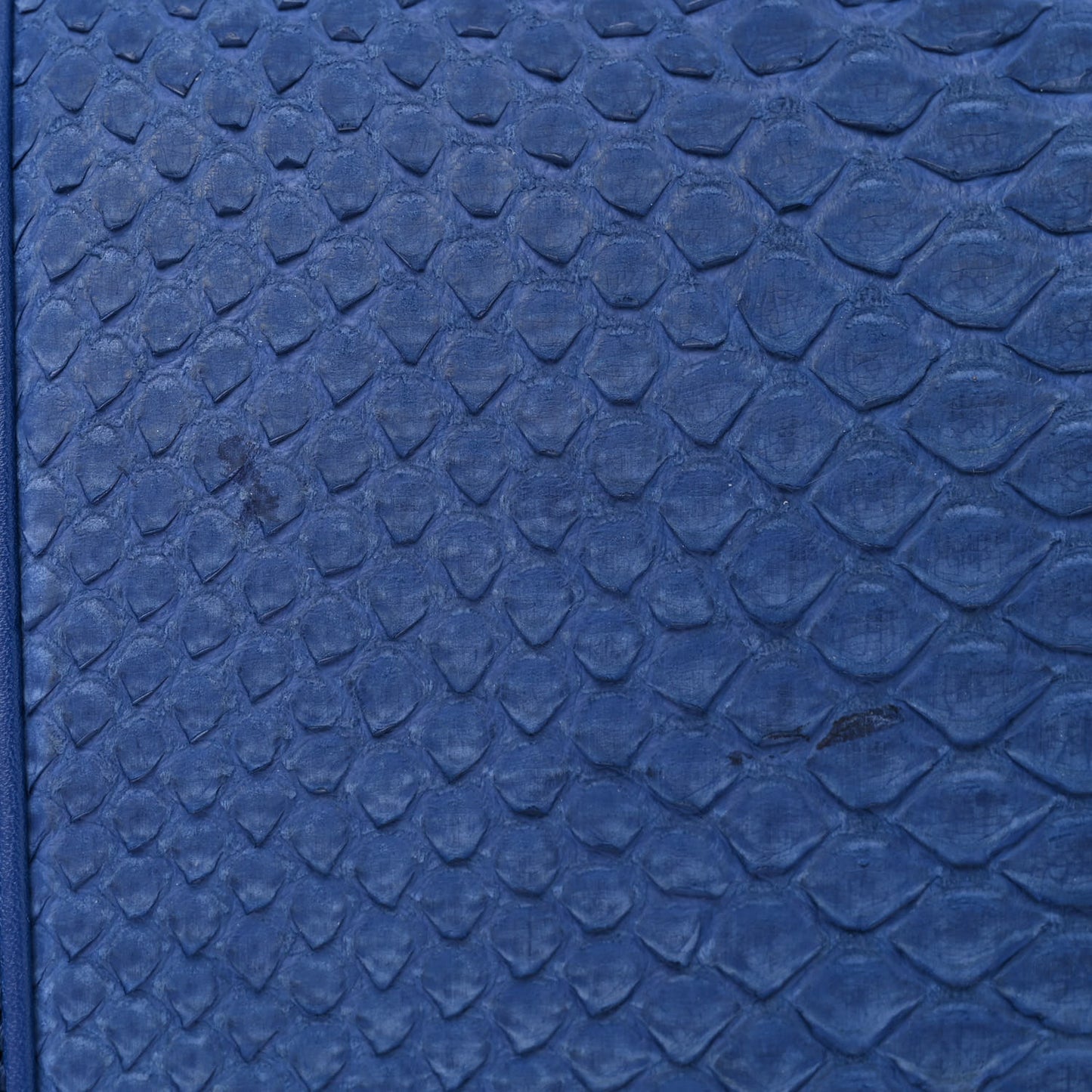Matte Snakeskin Medium Boy Flap Blue