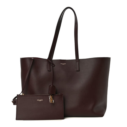 Saint Laurent Calfskin Large Shopping Tote Old Bordeaux 1 of 8