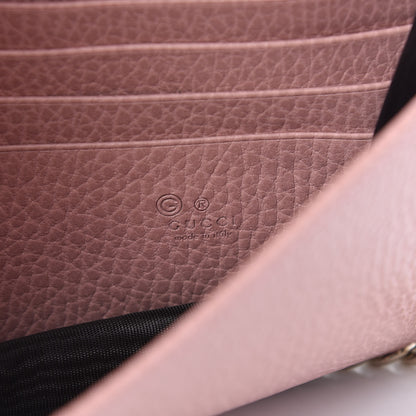 Gucci Dollar Calfskin Interlocking G Chain Wallet Soft Pink 8 of 9
