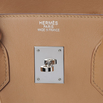 Hermes Swift Toile Birkin 35 Biscuit 25 of 38