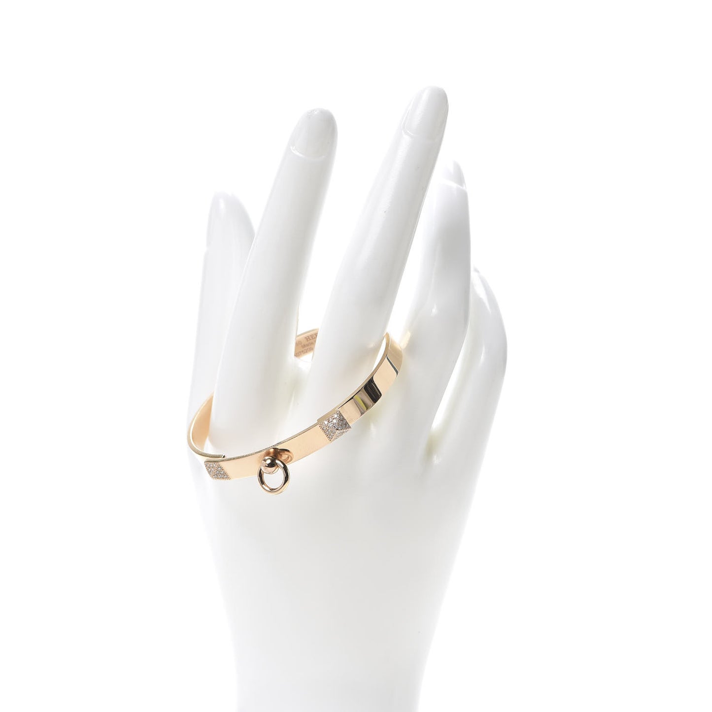 18K Rose Gold Diamond PM Collier De Chien Bracelet SH