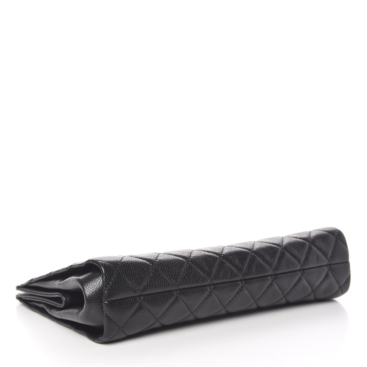 Caviar Quilted CC Large Clutch Black