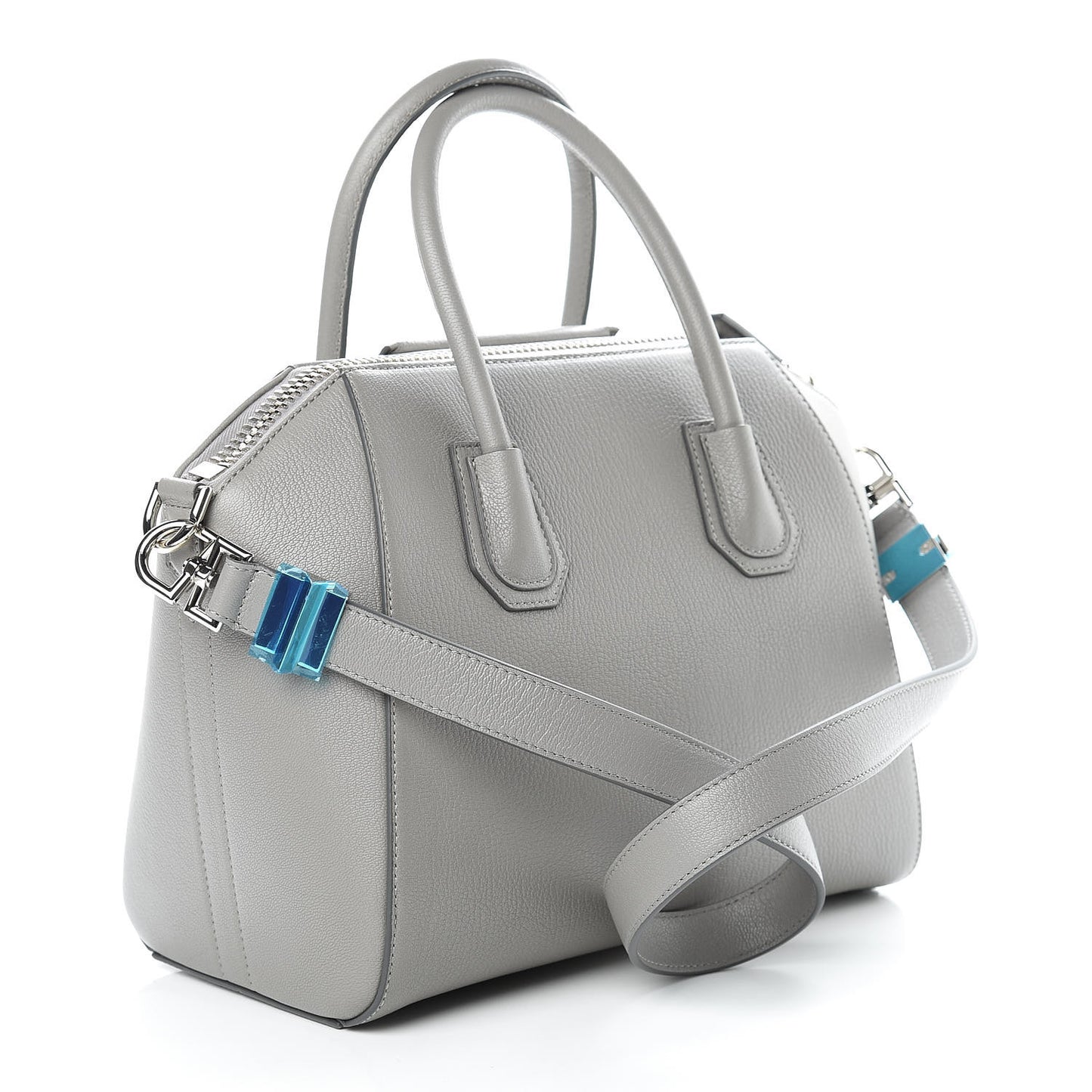 Sugar Goatskin Small Antigona Pearl Grey