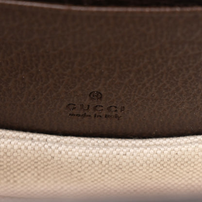Gucci Monogram Jumbo GG Textured Dollar Calfskin Web Mini Bamboo 1947 Top Handle Bag Camel Ebony New Acero 5 of 10