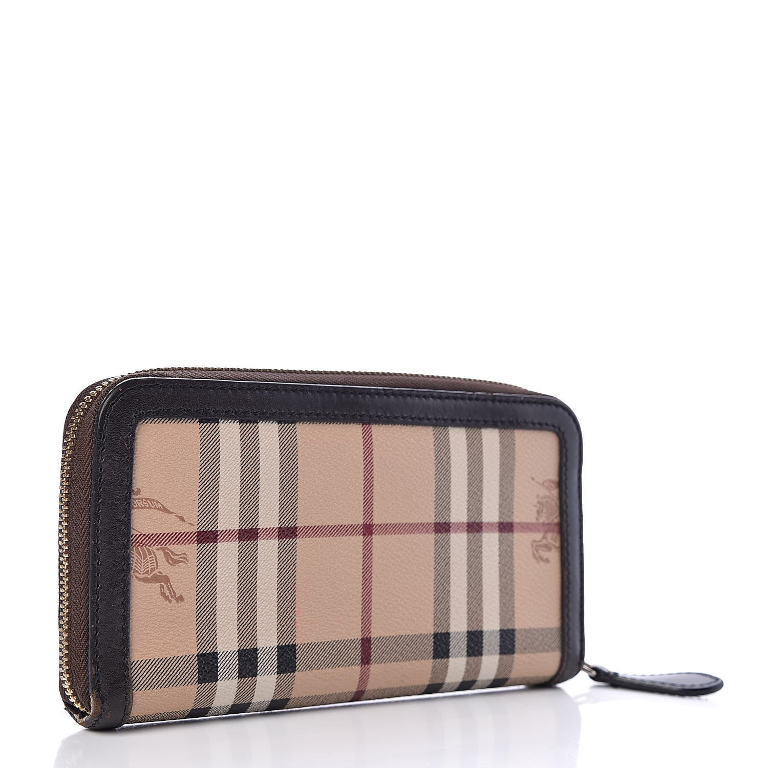 Burberry Haymarket Check Large Ziggy Zip Around Wallet Chocolate 3 of 12