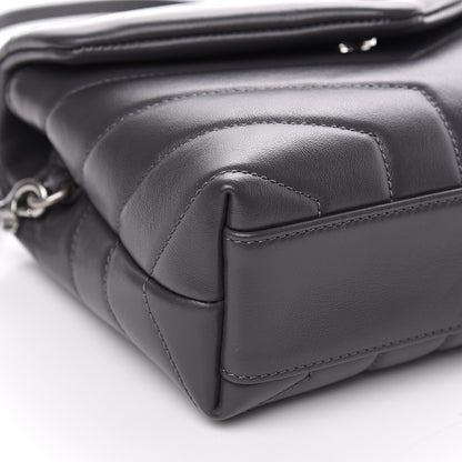 Saint Laurent Calfskin Y Quilted Monogram Toy Loulou Crossbody Bag Storm 8 of 9