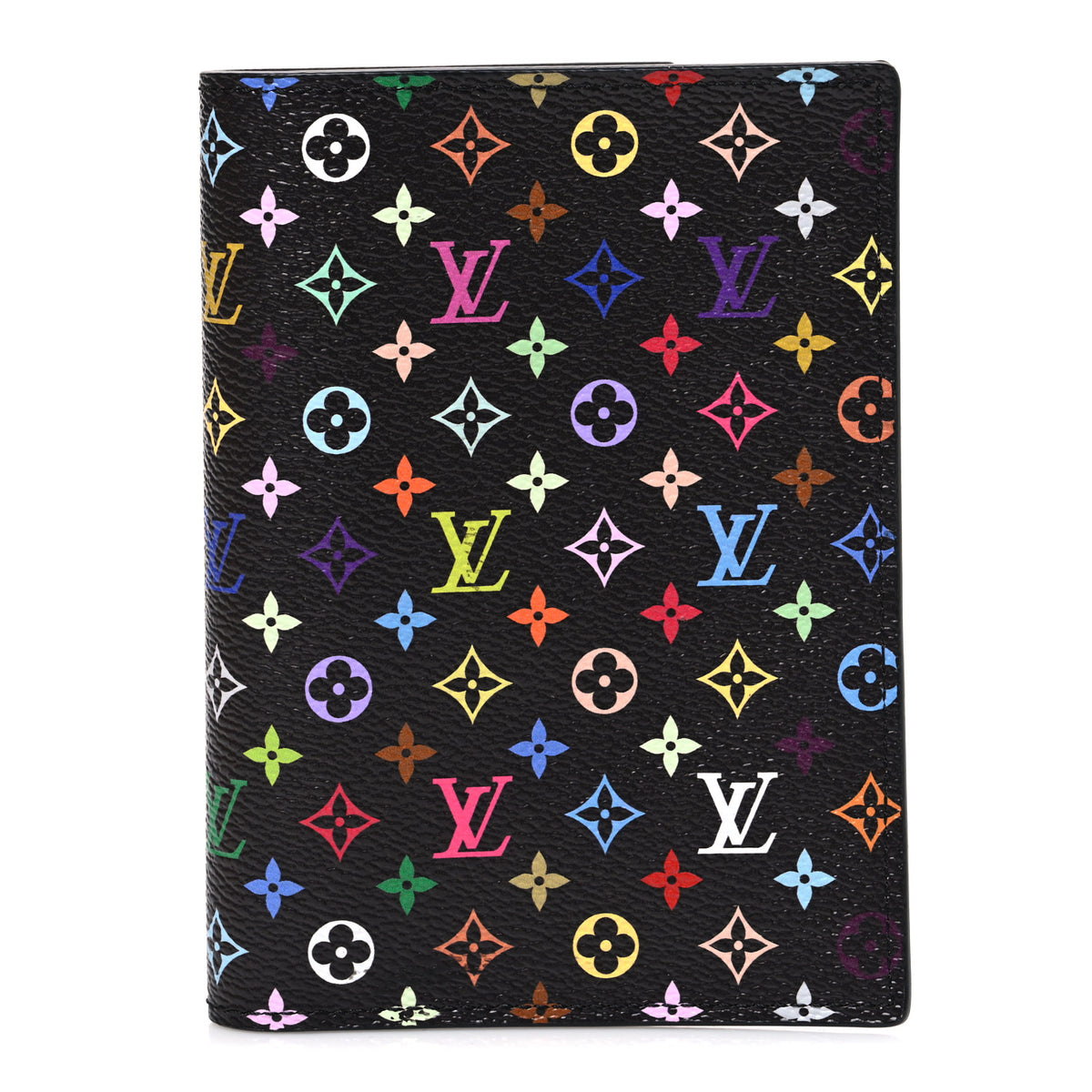 LV X TM Monogram Multicolor Passport Cover Black