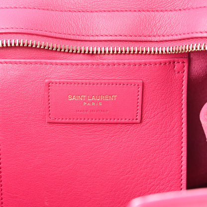 Saint Laurent Calfskin Small Monogram Cabas Fuchsia 6 of 16