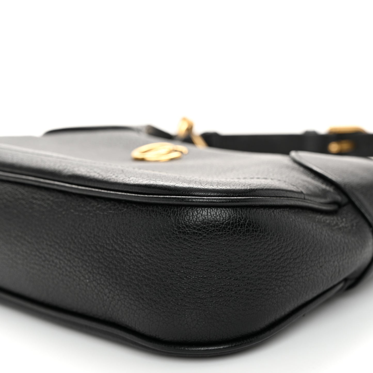 Goatskin Small Aphrodite Shoulder Bag Black