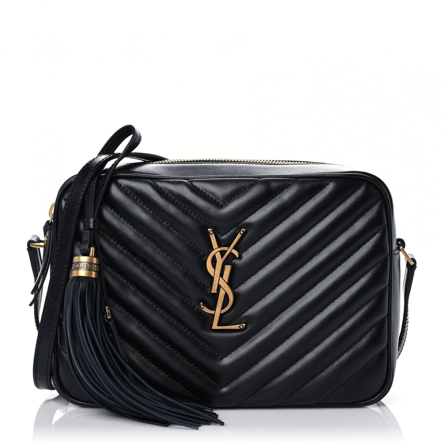 Calfskin Matelasse Monogram Lou Camera Bag Black