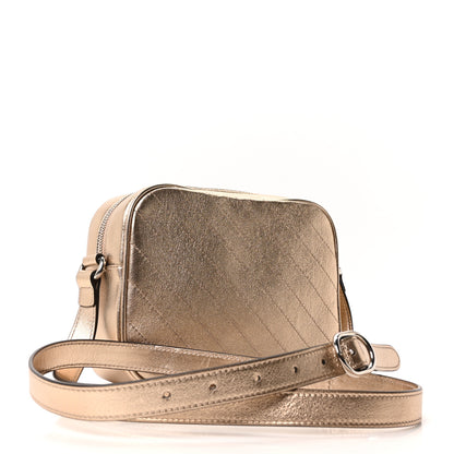 Gucci Metallic Sakai Be Green Calfskin Diagonal Stitched Small Blondie Shoulder Bag Golden Beige 3 of 10