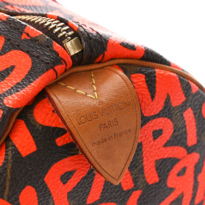 Louis Vuitton Monogram Graffiti Speedy 30 Orange 9 of 13