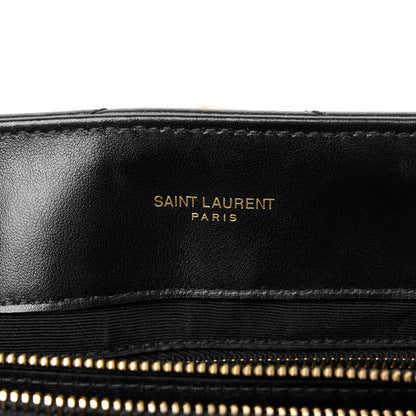 Saint Laurent Calfskin Y Quilted Monogram Medium Loulou Chain Satchel Black 6 of 11