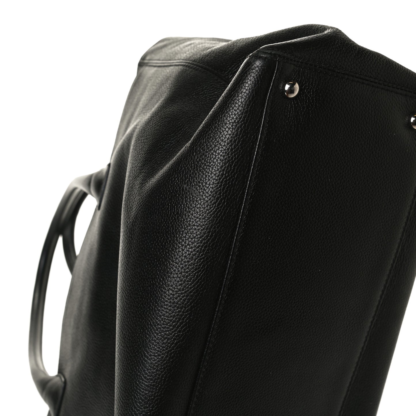 Calfskin Cerf Executive Shopper Tote Black
