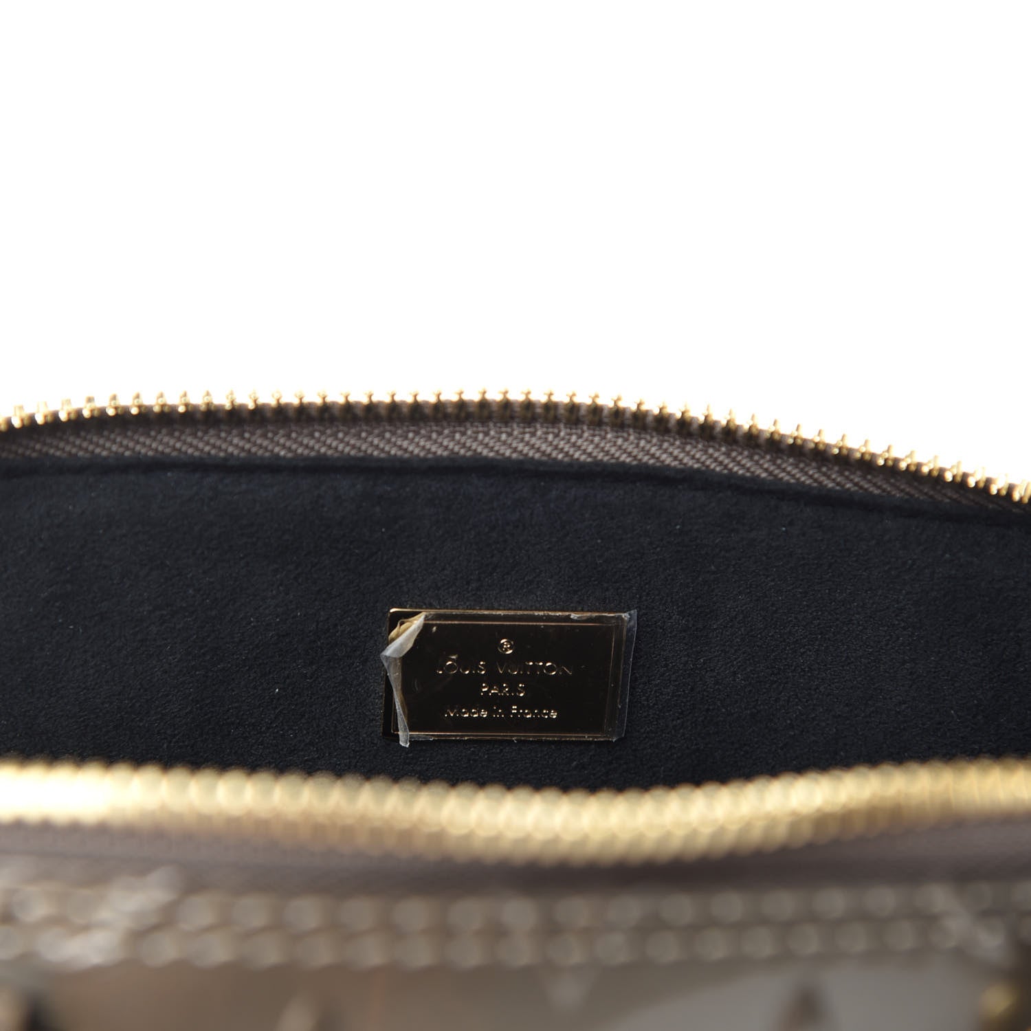Louis Vuitton Vernis Epi Monogram Alma BB Champagne Metallise 8 of 9
