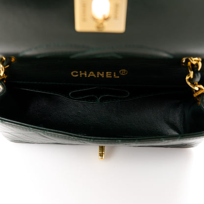 Chanel Lambskin Quilted Small Single Flap Green 5 of 11