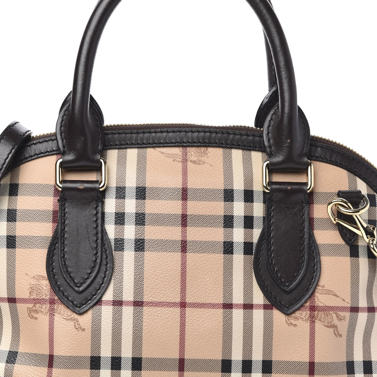 Haymarket Check Small Orchard Bowling Bag Chocolate