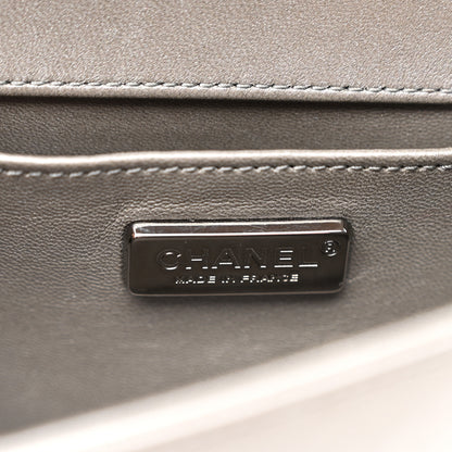 Chanel Galuchat Stingray Small Boy Flap Silver 6 of 16