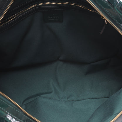 Gucci Patent Horsebit Print Glam Boston Green 5 of 7