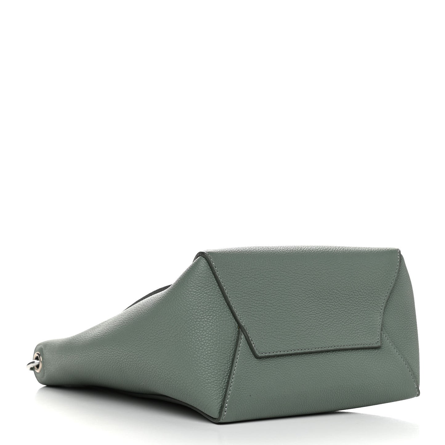 Soft Grained Calfskin Small Sangle Bucket Bag Green