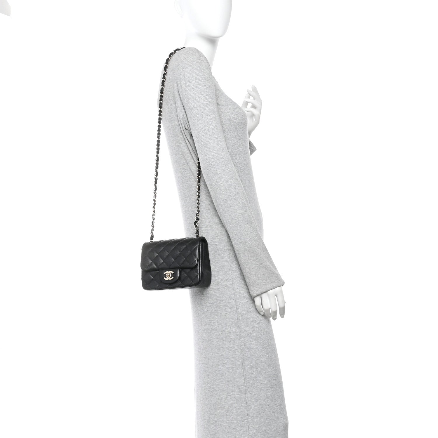 Chanel Caviar Quilted Mini Square Flap Black 2 of 10
