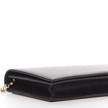 Gucci Textured Calfskin Medium Betty Chain Wallet Black 6 of 10
