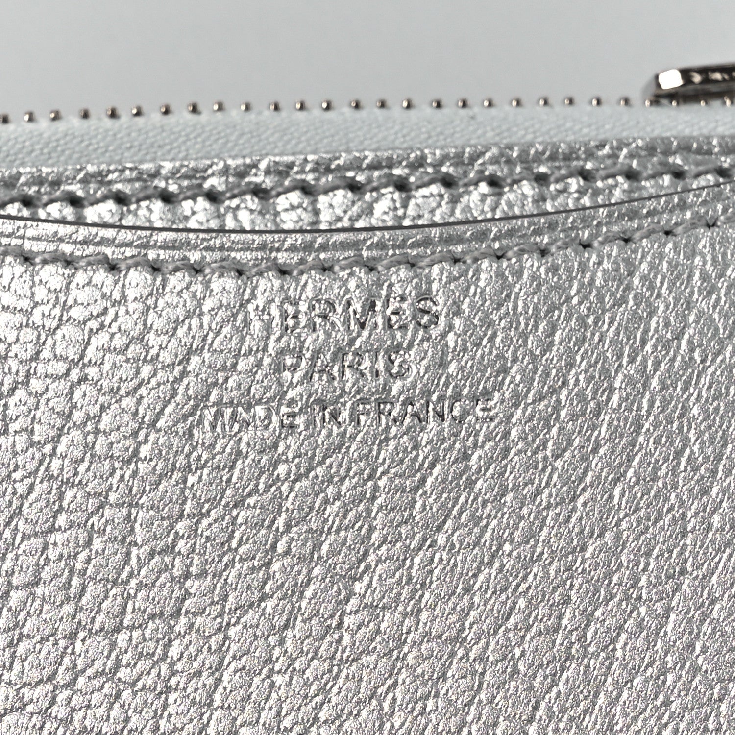 Hermes Metallic Chevre Chamkilight Constance Slim Wallet Argent 7 of 10