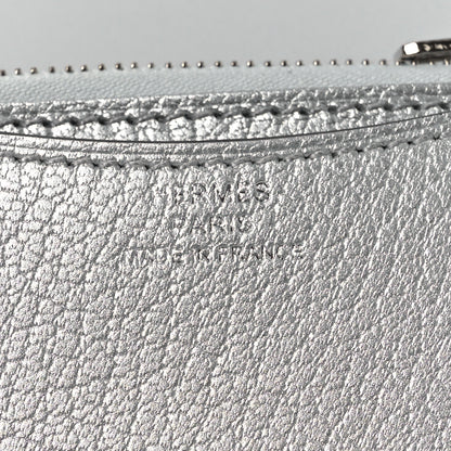Hermes Metallic Chevre Chamkilight Constance Slim Wallet Argent 7 of 10