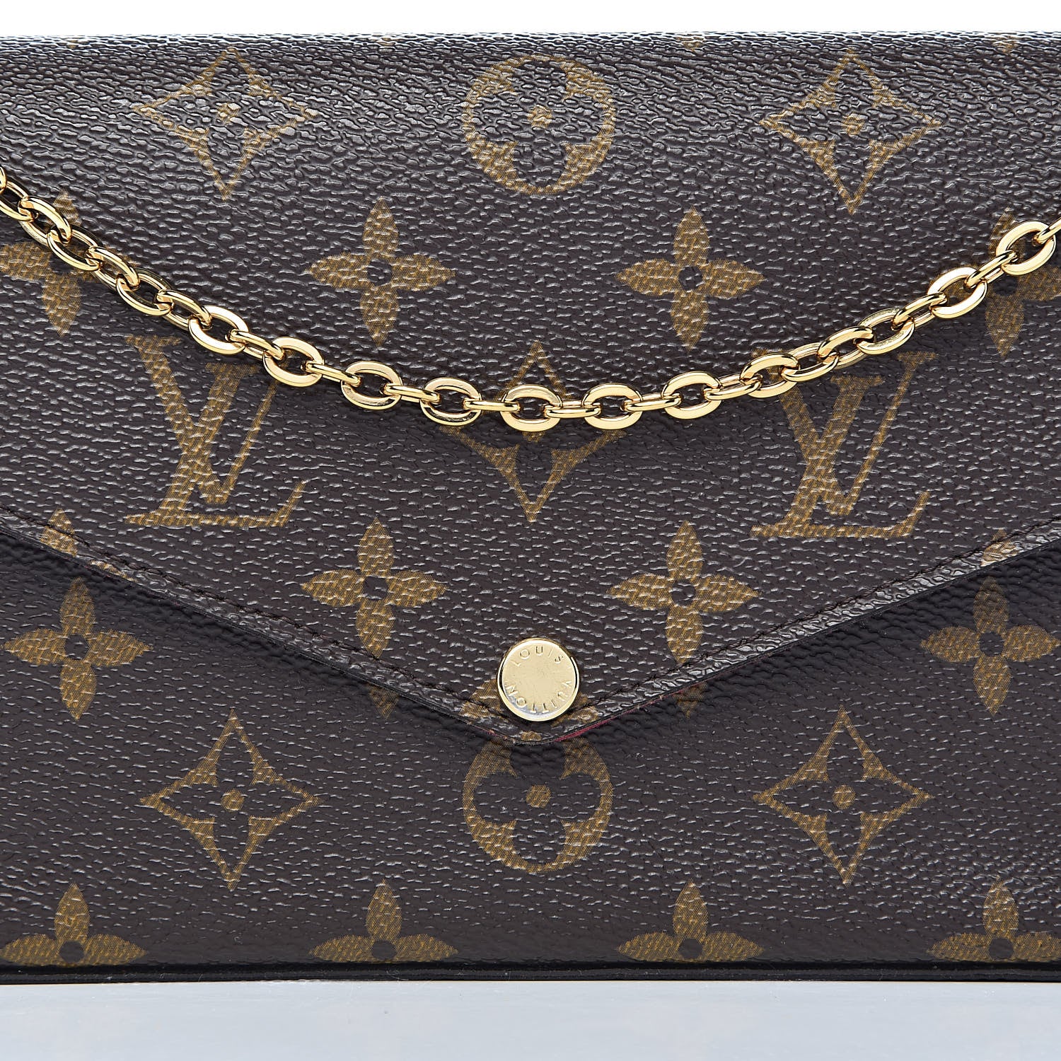 Louis Vuitton Monogram Pochette Felicie Chain Wallet Fuchsia 16 of 16