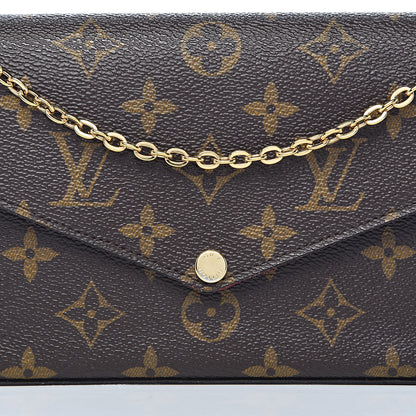 Louis Vuitton Monogram Pochette Felicie Chain Wallet Fuchsia 16 of 16
