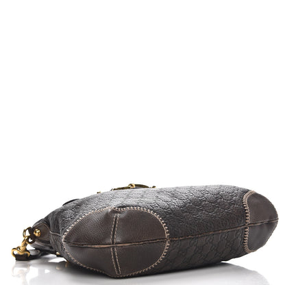 Gucci Guccissima New Pelham Satchel Dark Brown 5 of 13