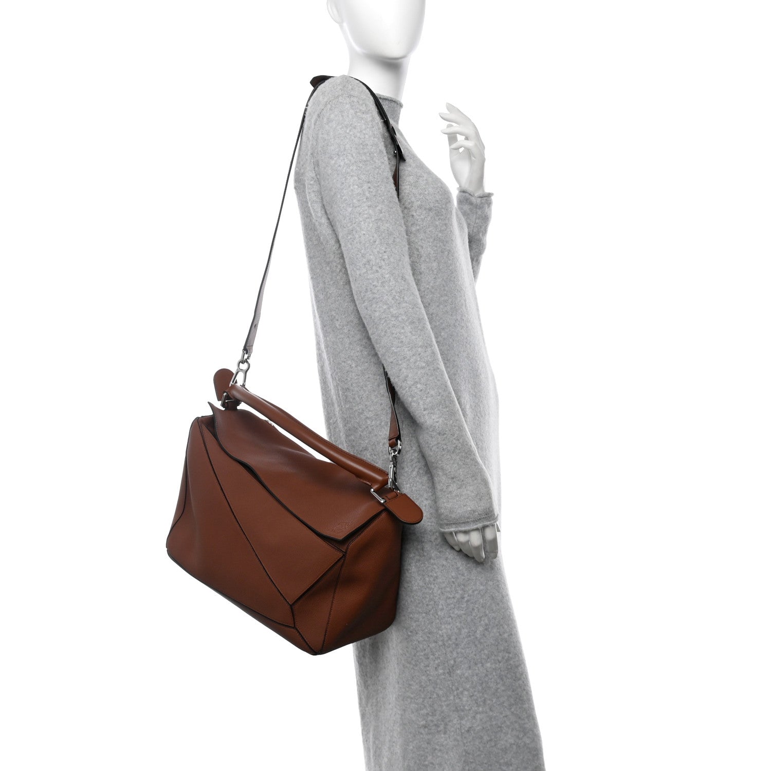Loewe Calfskin Large Puzzle Bag Tan 2 of 11