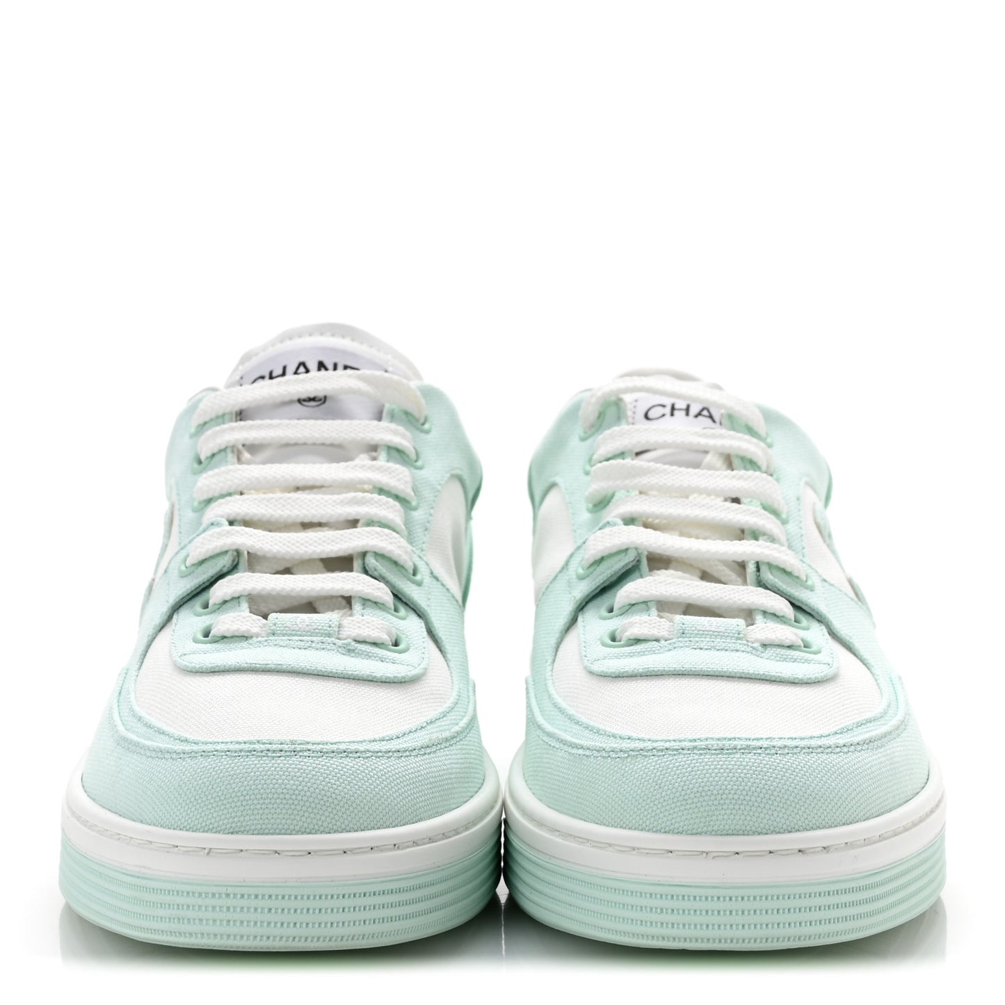 Cotton Sneakers 41 Light Turquoise White