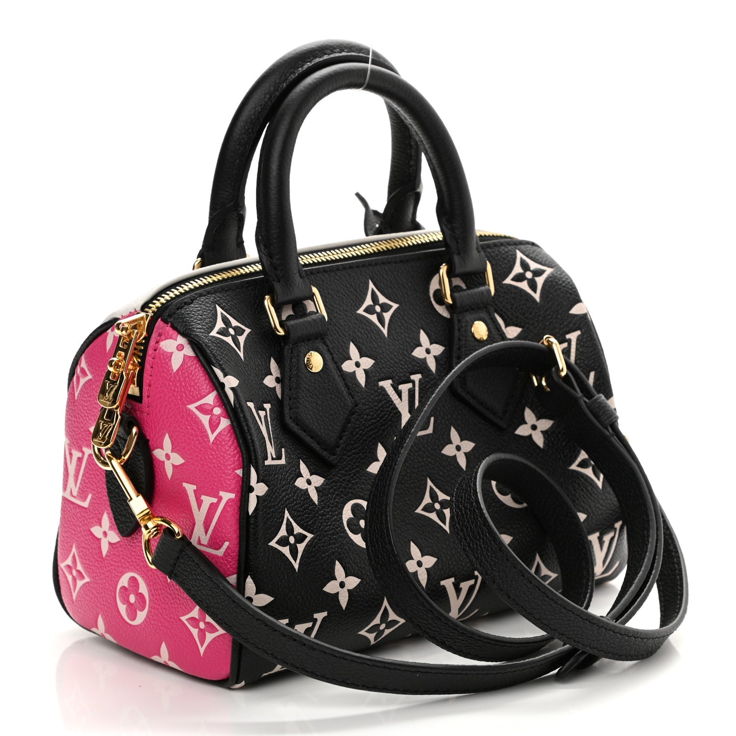 Empreinte Monogram Spring in the City Speedy Bandouliere 20 Black White Pink