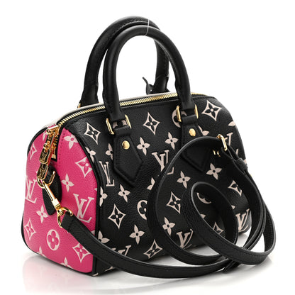 Louis Vuitton Empreinte Monogram Spring in the City Speedy Bandouliere 20 Black White Pink 2 of 8