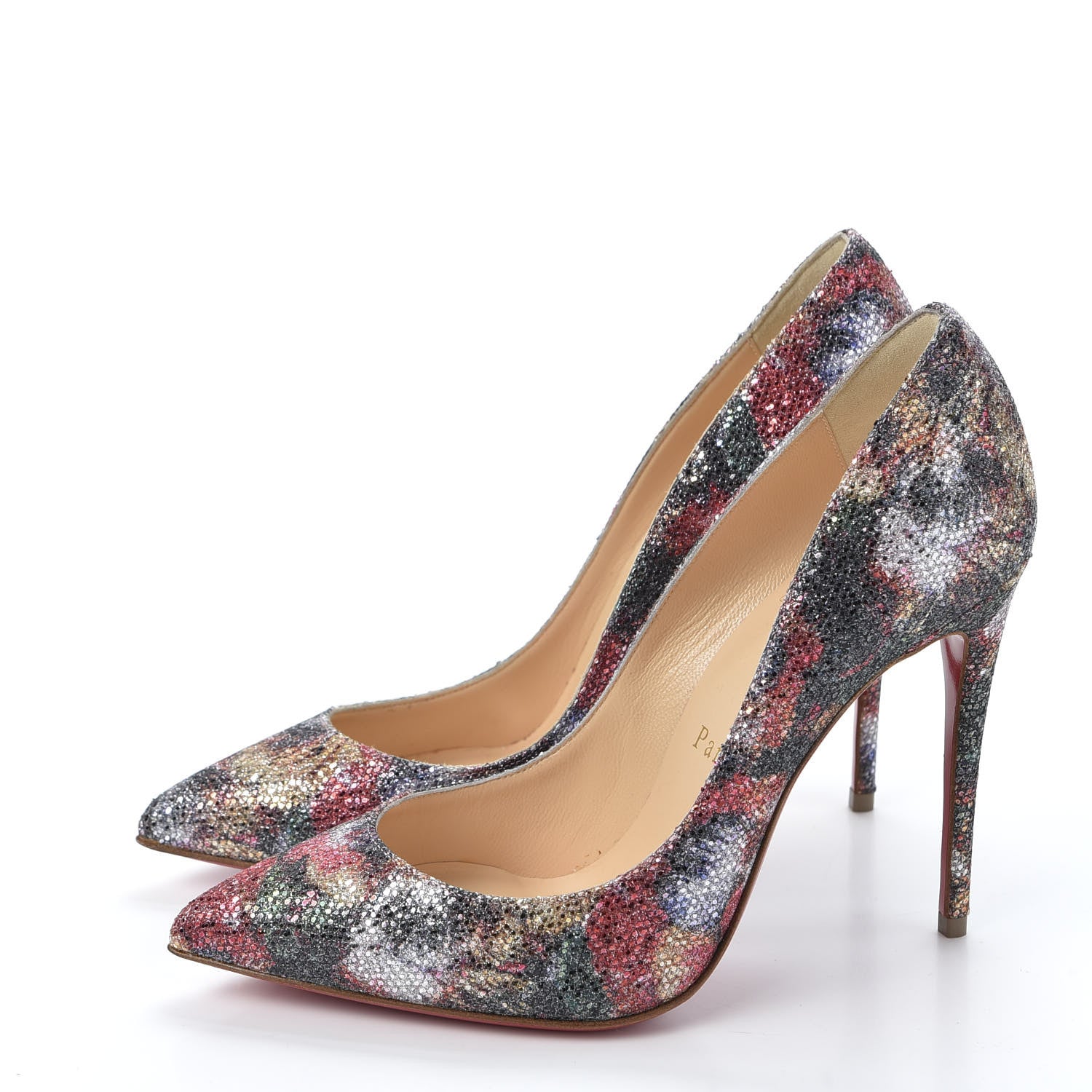 Christian Louboutin Glitter Pigalle Follies 100 Pumps 36 Multi 2 of 8