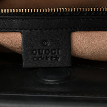 Gucci Nappa Bamboo Web Small Nymphaea Top Handle Bag Black 7 of 12
