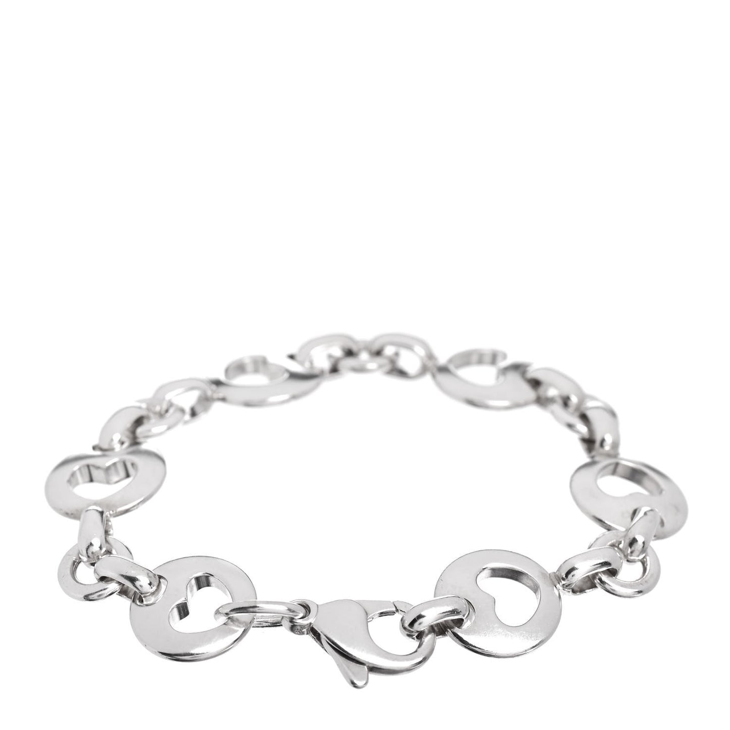 Sterling Silver Heart Stencil Bracelet