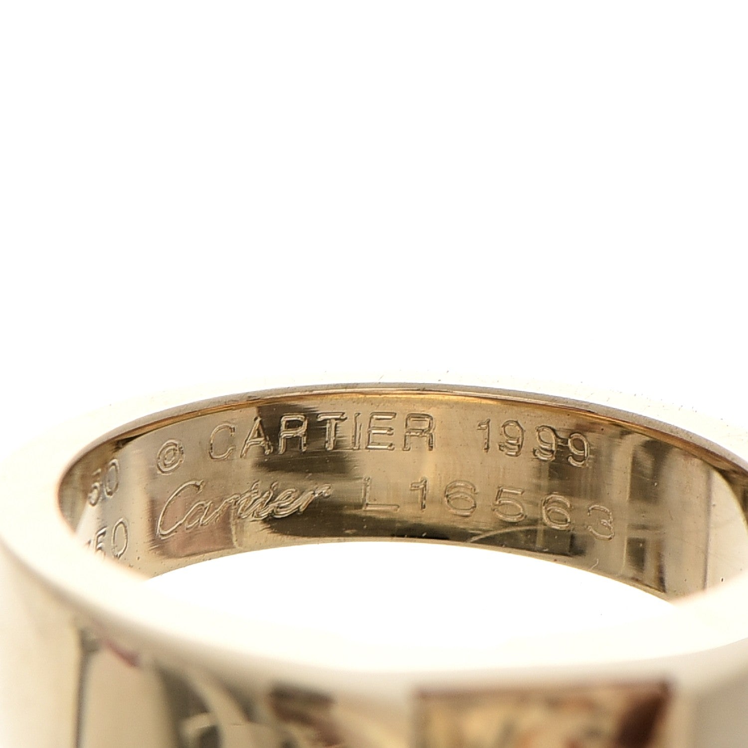 Cartier 18K Yellow Gold Citrine Tank Ring 50 5.25 5 of 6