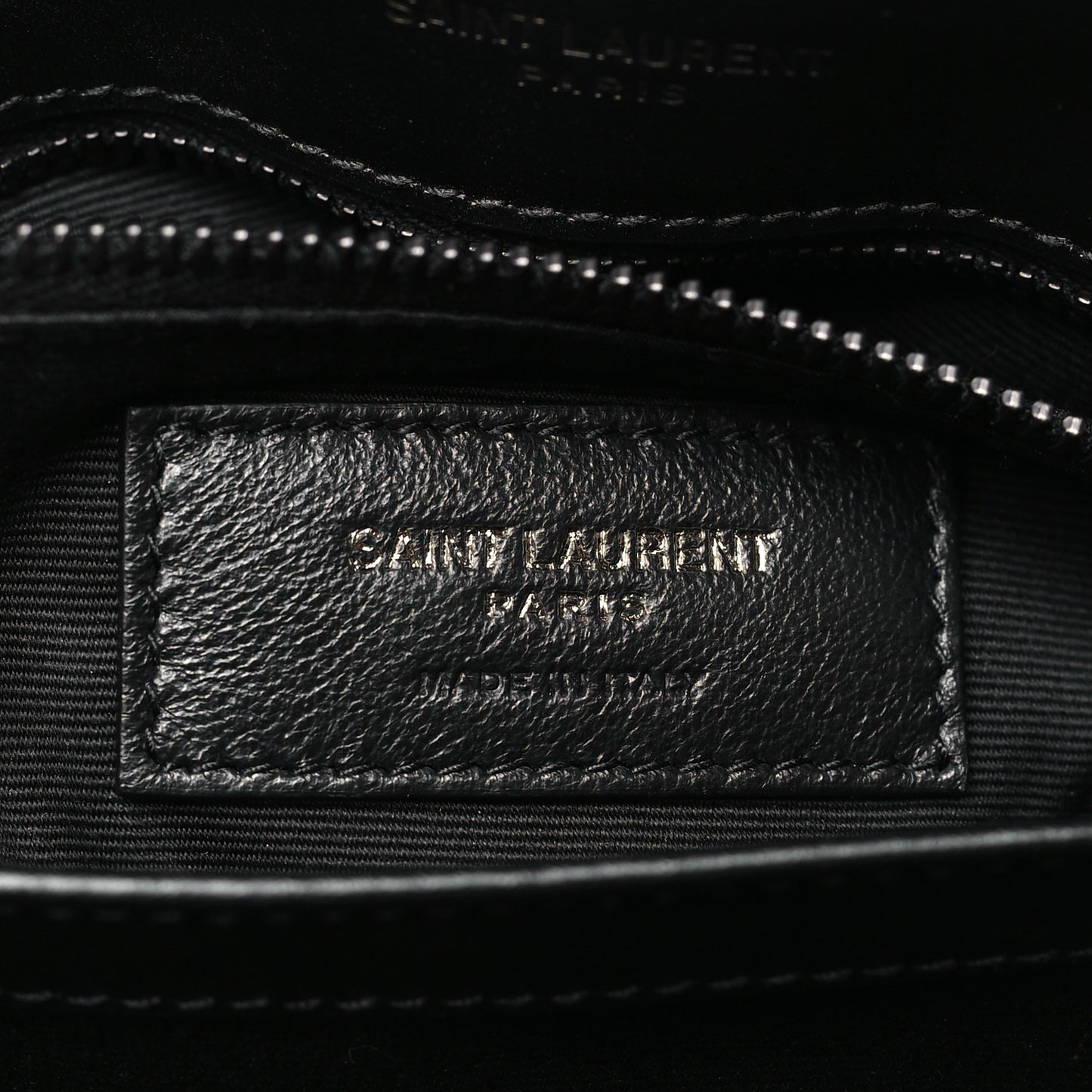 Calfskin Y Quilted Monogram Monochrome Toy Loulou Crossbody Bag Black