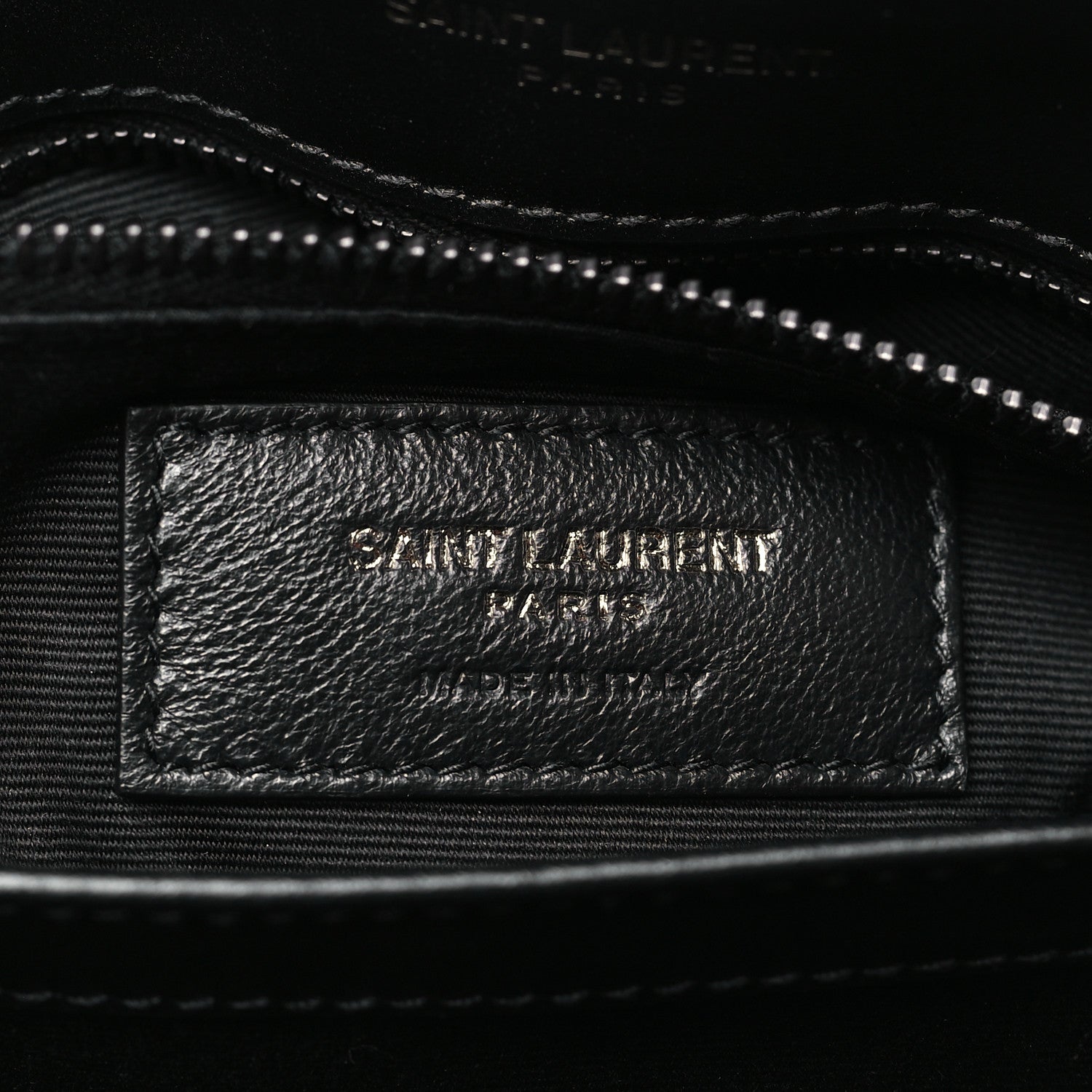 Saint Laurent Calfskin Y Quilted Monogram Monochrome Toy Loulou Crossbody Bag Black 6 of 10