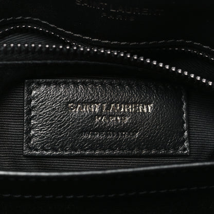 Saint Laurent Calfskin Y Quilted Monogram Monochrome Toy Loulou Crossbody Bag Black 6 of 10