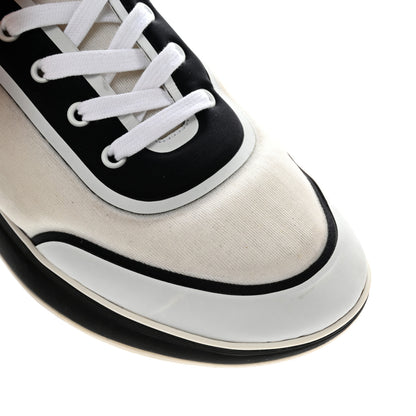 Chanel Mesh Lycra Thermoplastic Mens Sneakers 45 White Black 8 of 11