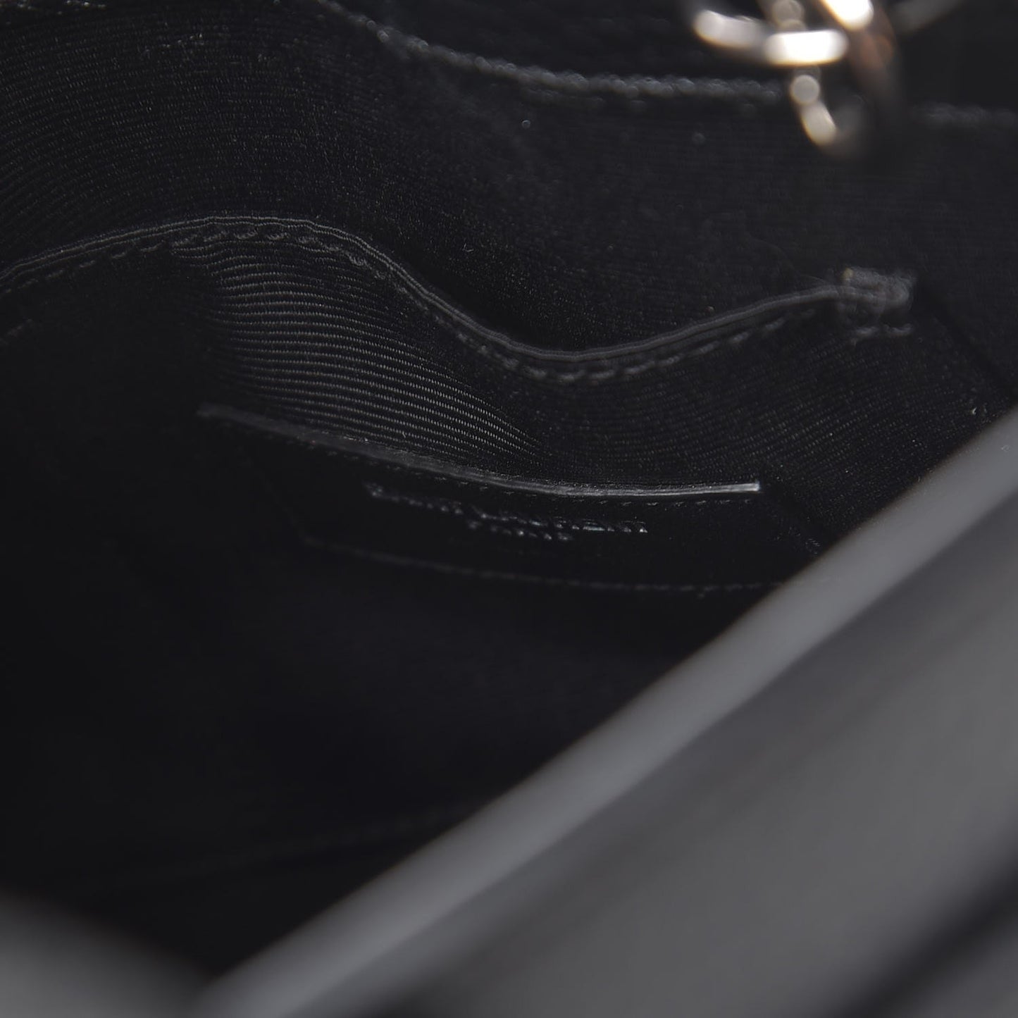Grained Calfskin Nano Sac De Jour Black
