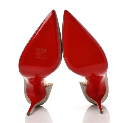 Christian Louboutin Glitter Luminor Iriza 100 Pumps 40.5 Gold 5 of 6