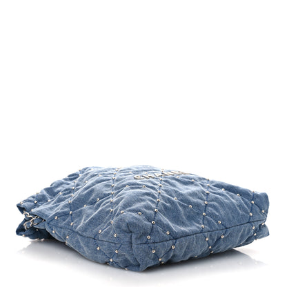 Chanel Washed Denim Quilted Studded Small Chanel 22 Blue 5 of 11