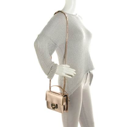 Jimmy Choo Metallic Calfskin Rebel Crossbody Nude 2 of 8