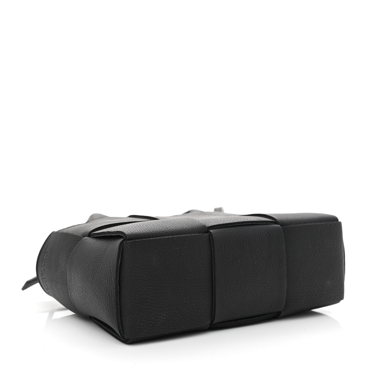 Grained Calfskin Maxi Intrecciato Mini Arco Tote Black