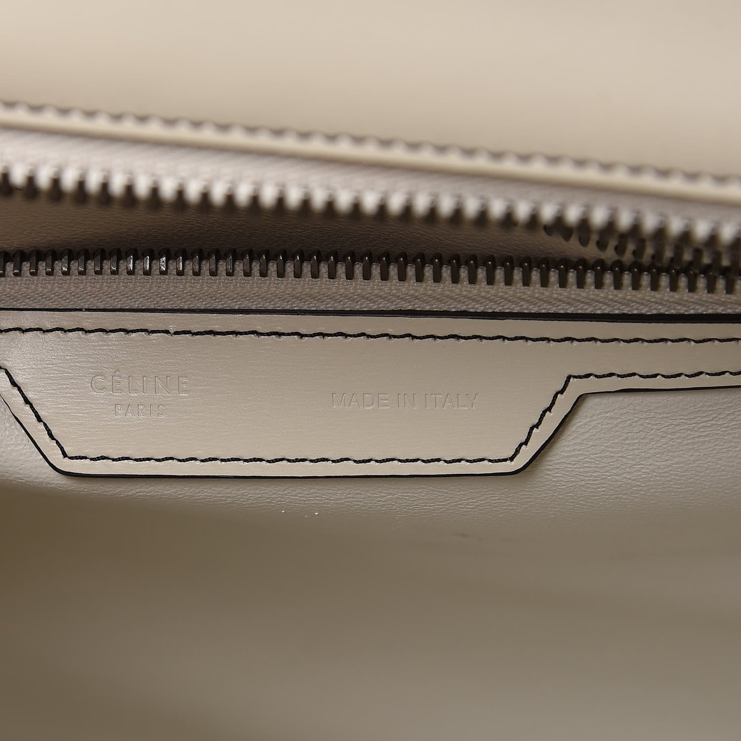 Celine Satin Calfskin Mini Debossed Luggage White 7 of 16