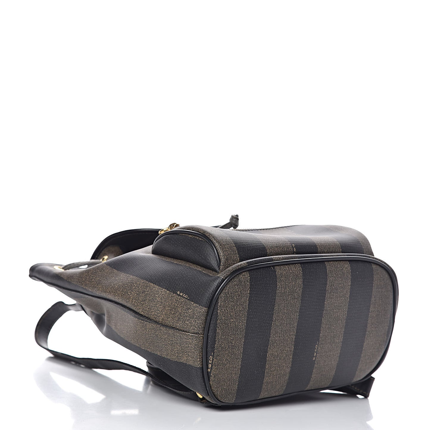 Coated Canvas Pequin Drawstring Backpack Tobacco